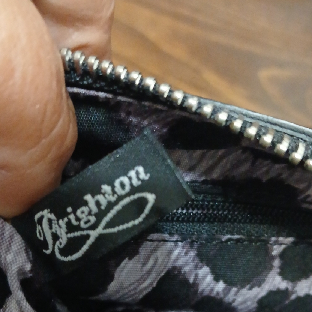 Brighton Black and Silver Embroidered Bag - Picture 6 of 7